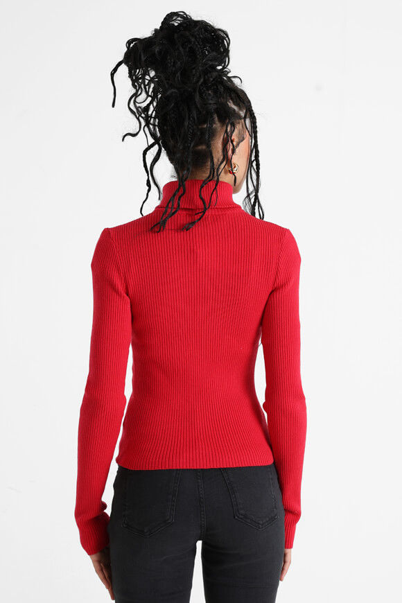 Bild von Gerippter Crop Strickpullover