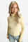 Bild von Gerippter Crop Strickpullover