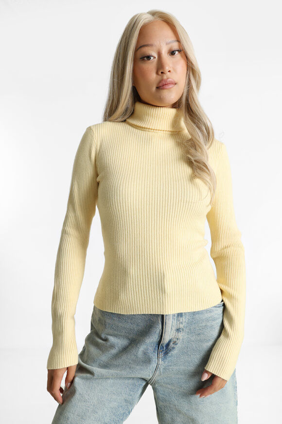Bild von Gerippter Crop Strickpullover