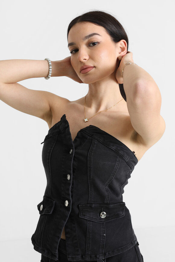 Image sur Top corset en jean