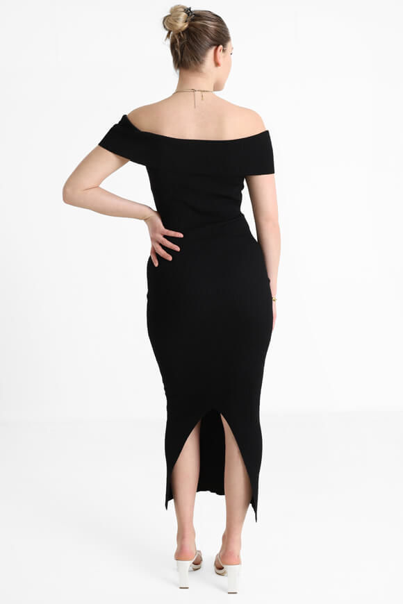 Bild von Geripptes Off Shoulder Strickkleid