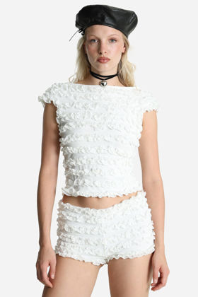 Bild von Neckholder Crop Top mit Rüschen