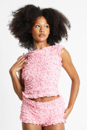 Bild von Neckholder Crop Top mit Rüschen