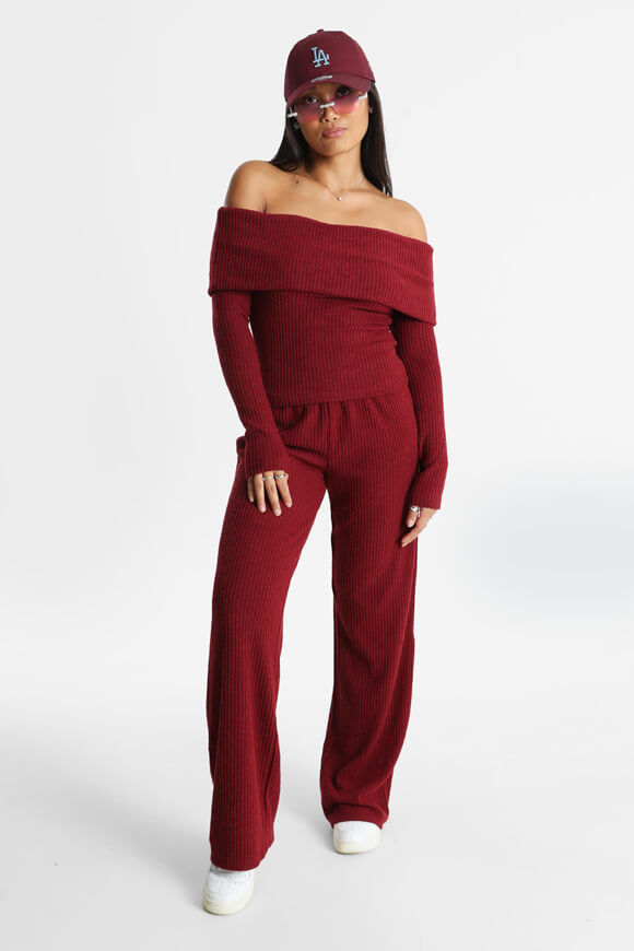 Image sur Pantalon en tricot côtelé