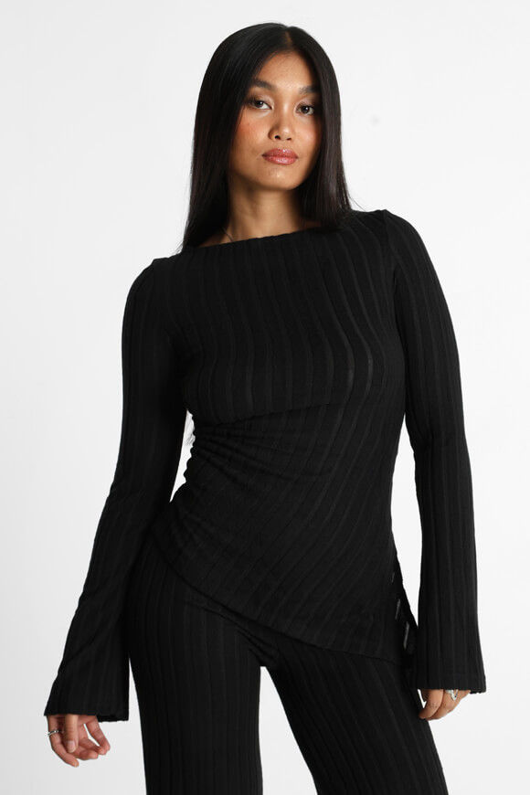 Image sur Gerippter Strickpullover