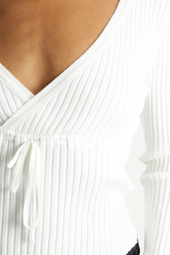 Image sur Gerippter Crop Feinstrickpullover
