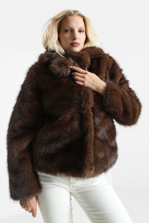Bild von Kurzer Faux Fur Mantel