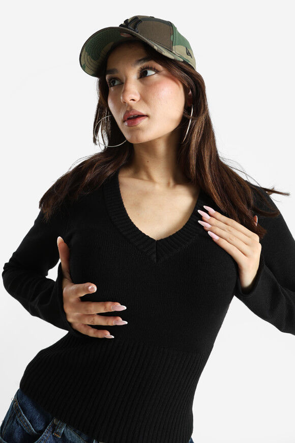 Image sur Gerippter Strickpullover