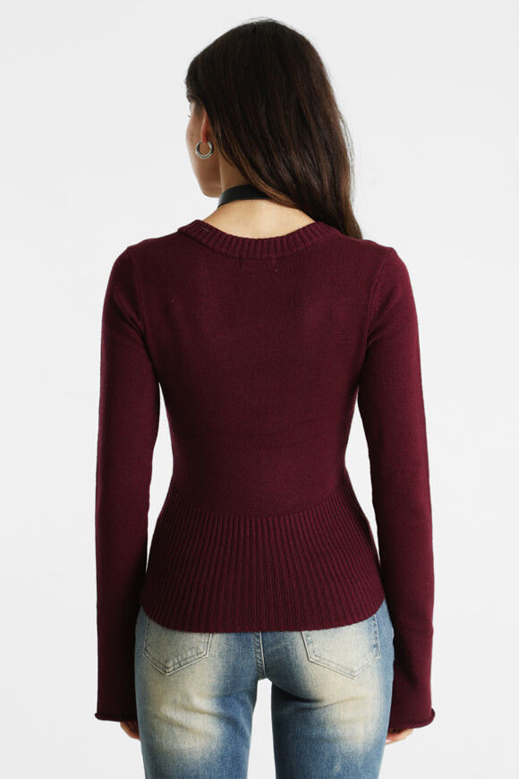 Image sur Gerippter Strickpullover