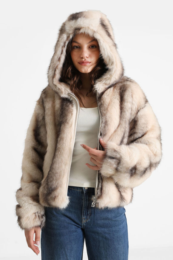 Bild von Oversize Kunstpelzjacke