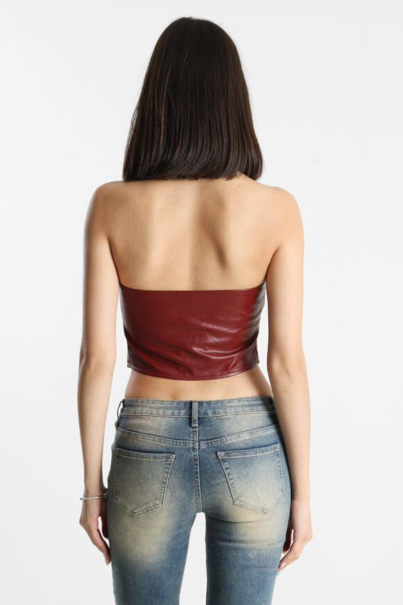 Bild von Neckholder Kunstleder Crop Top
