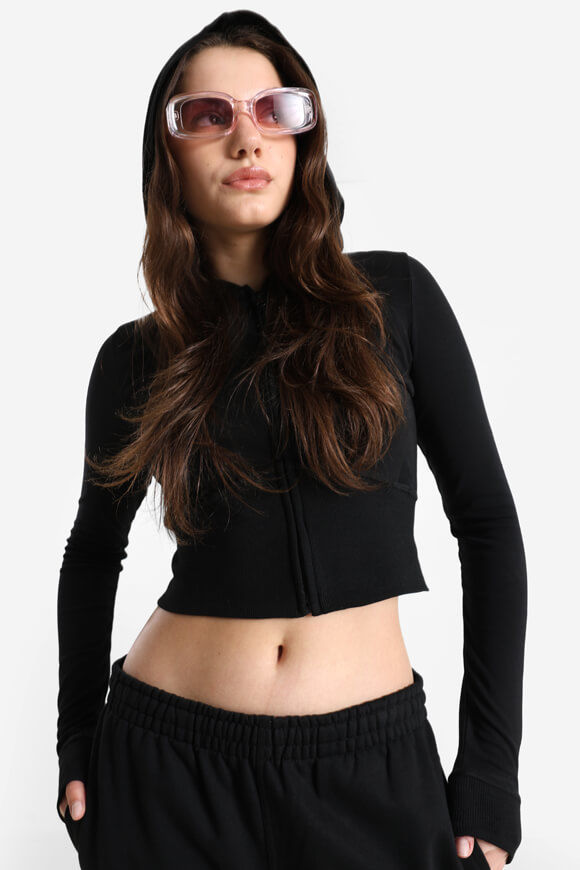 Bild von Crop Kapuzensweatjacke