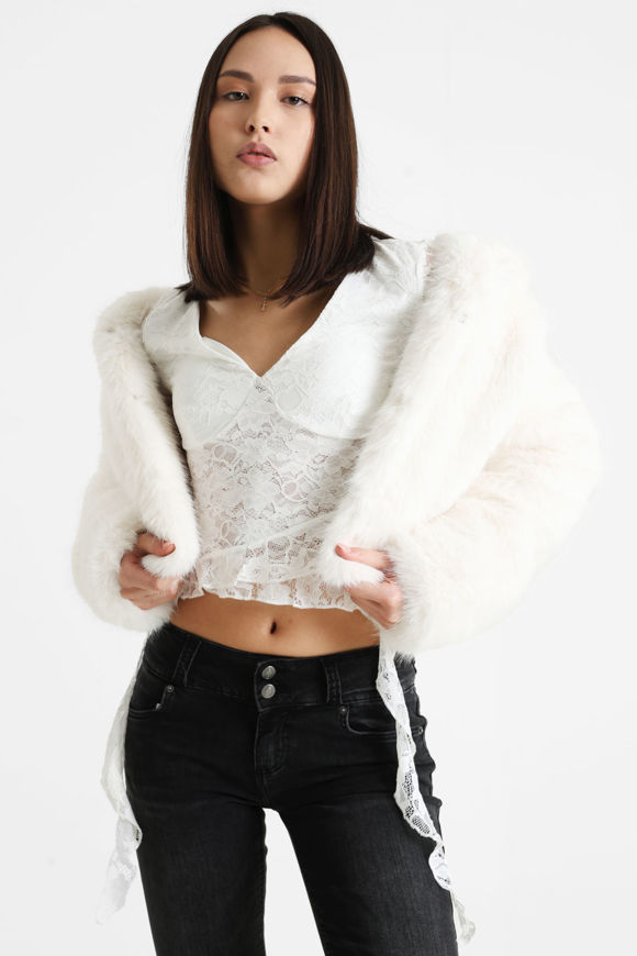 Bild von Kurze Kunstpelzjacke