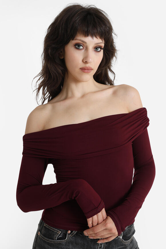 Bild von Off Shoulder Langarmshirt