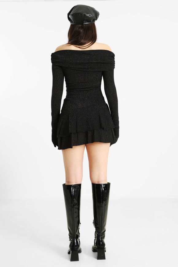 Bild von Off Shoulder Minikleid mit Innenshorts