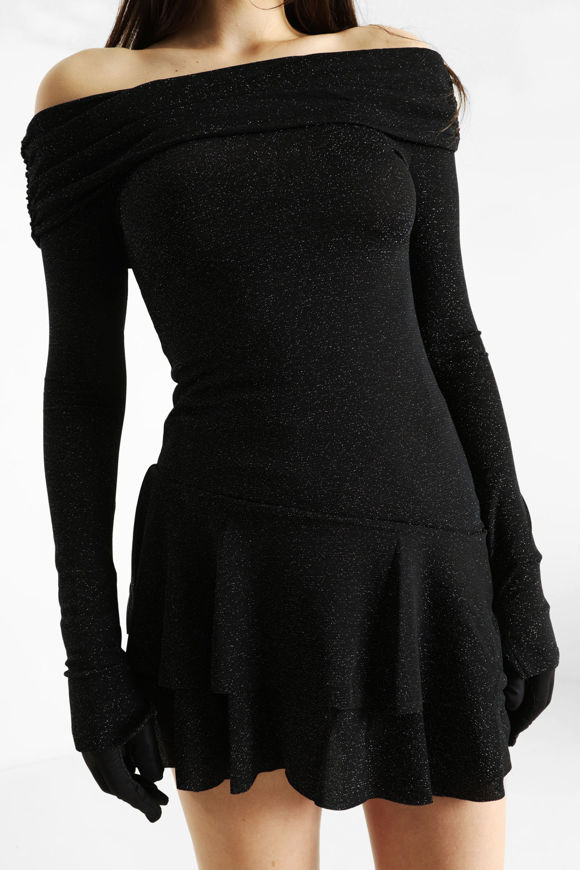 Bild von Off Shoulder Minikleid mit Innenshorts