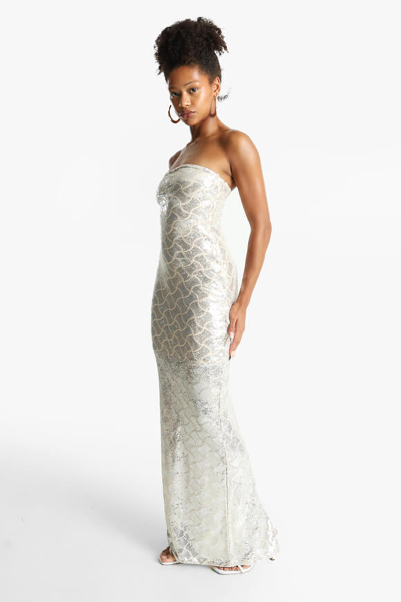 Bild von Pailletten Bandeaukleid