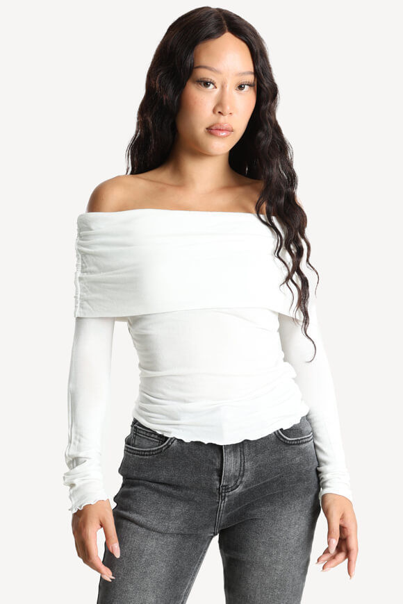 Bild von Off Shoulder Langarmshirt