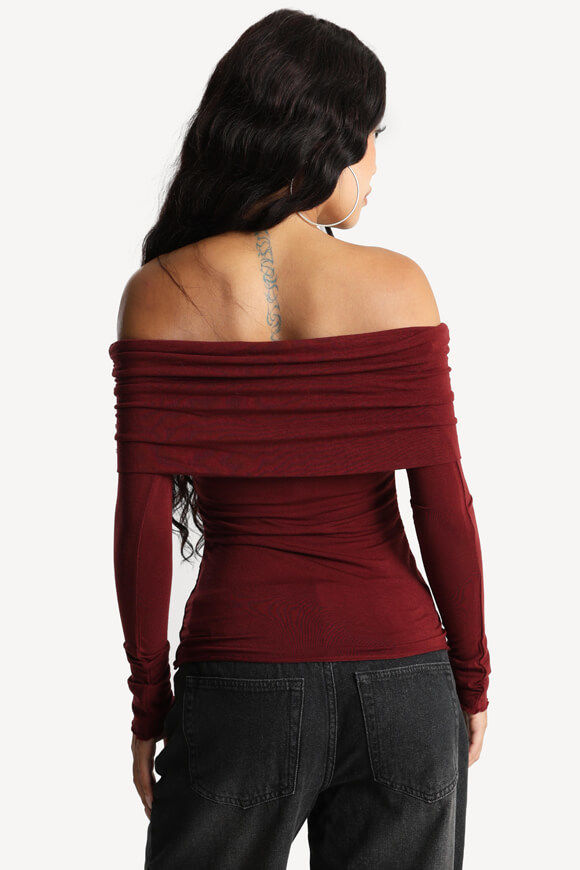 Bild von Off Shoulder Langarmshirt