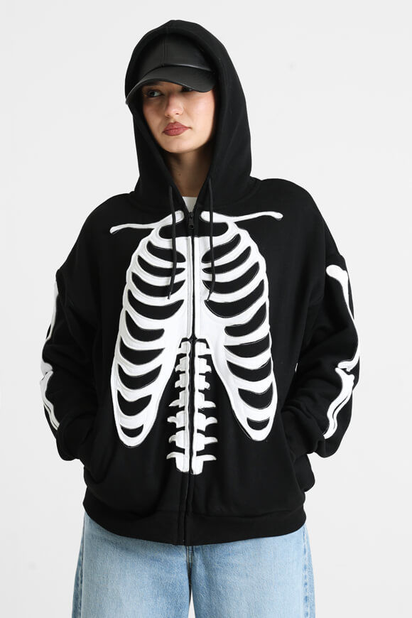 Bild von Oversize Kapuzensweatjacke