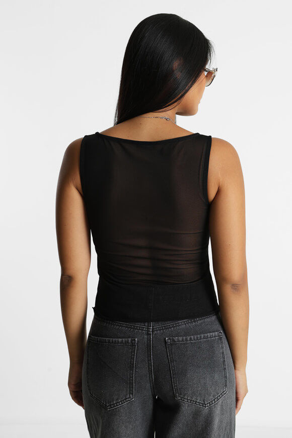 Image sur Mesh Crop Top mit Strass