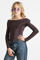 Image de Off Shoulder Glitzer Langarmshirt