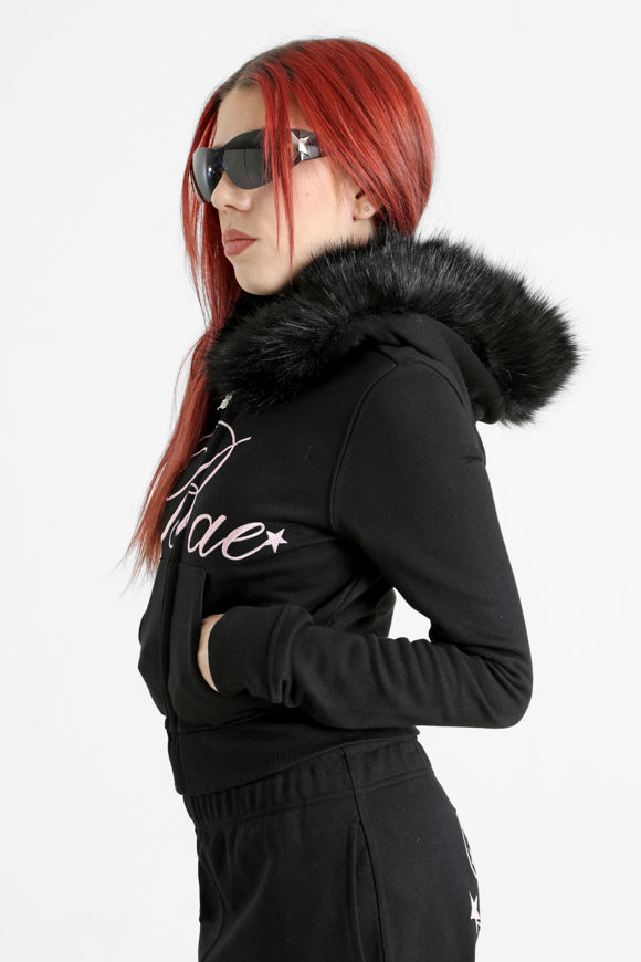 Bild von Crop Kapuzensweatjacke