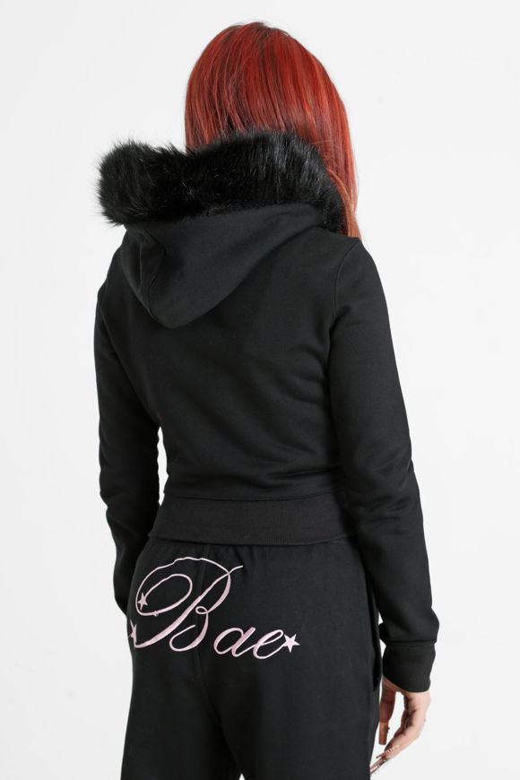 Bild von Crop Kapuzensweatjacke