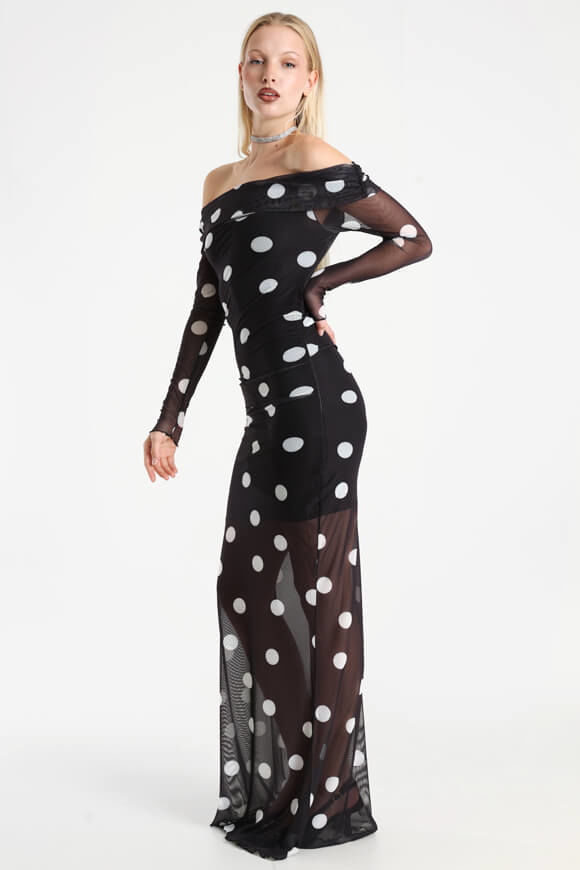 Bild von Off Shoulder Mesh Maxikleid