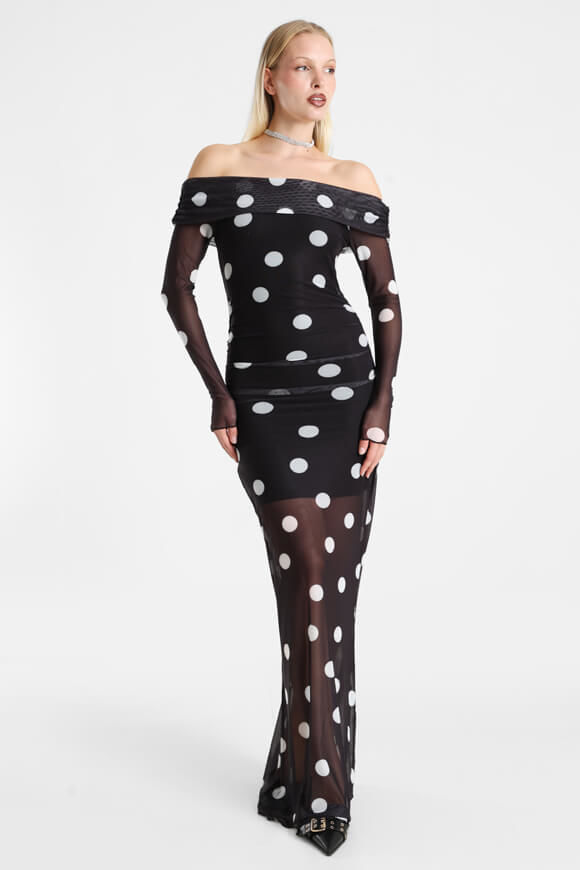Bild von Off Shoulder Mesh Maxikleid