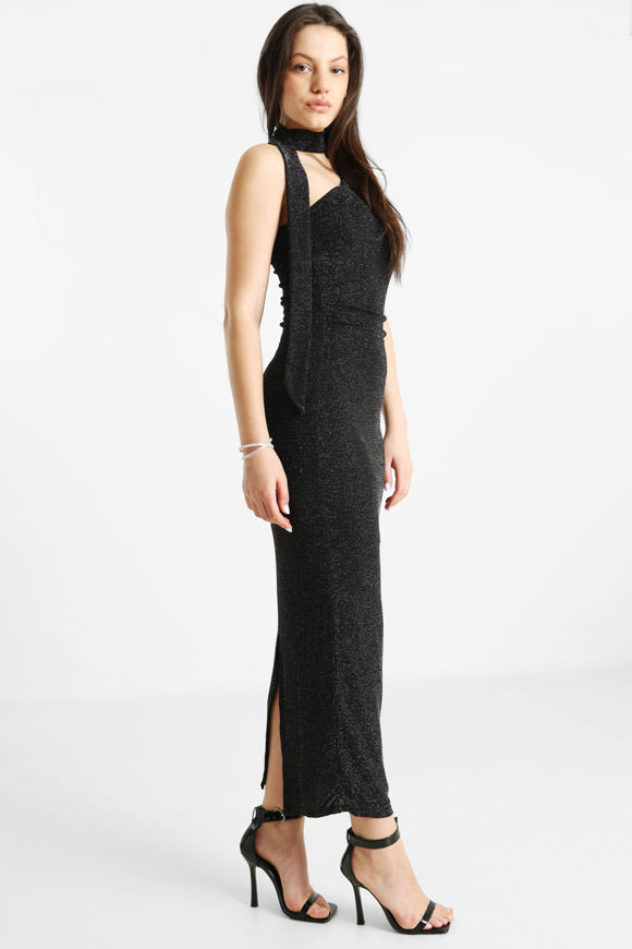 Bild von One Shoulder Maxikleid mit Strass