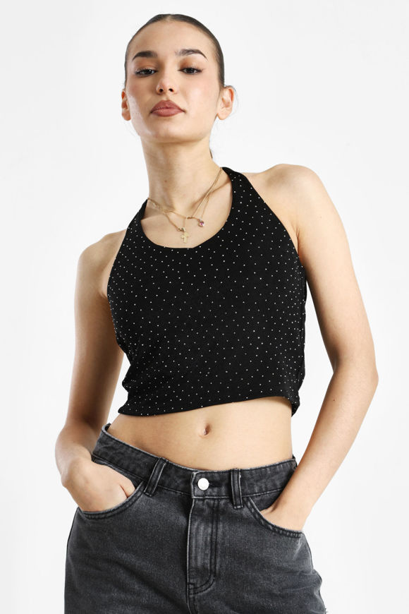 Bild von Neckholder Crop Top mit Strass