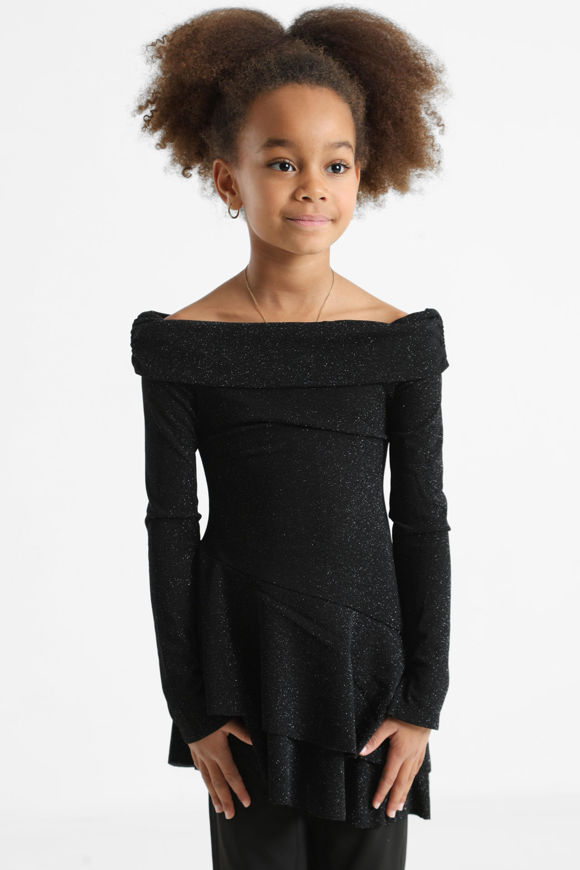 Image sur Glitzer Off Shoulder Minikleid