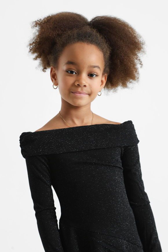 Image sur Glitzer Off Shoulder Minikleid